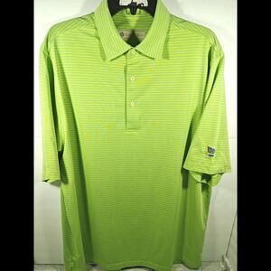 Donald Ross Golf Polo Men's Size Large Green Striped Shirt H.G.C. 1899 Club